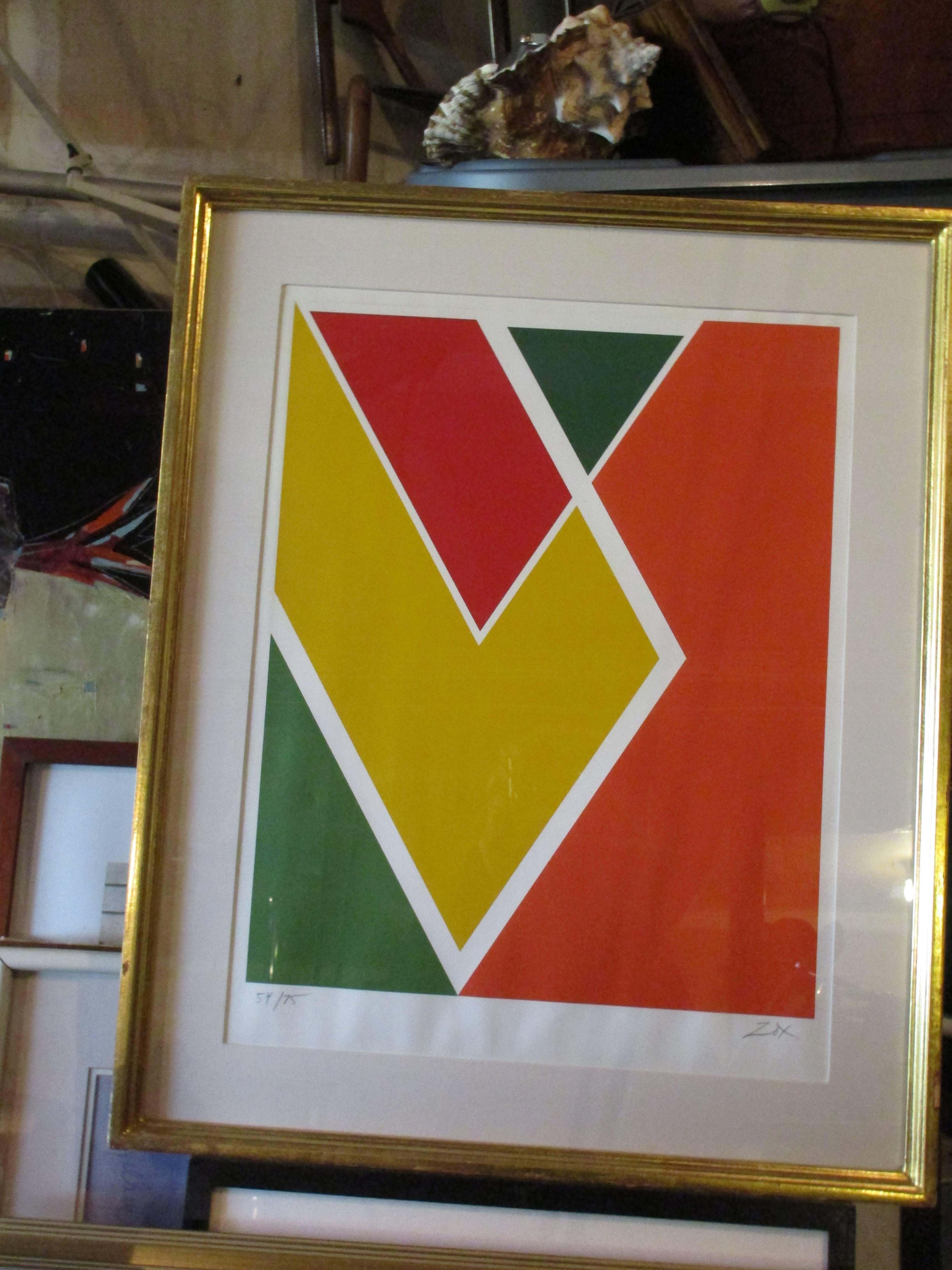 American Larry Zox Untitled Pair of 1970s Silkscreens For Sale