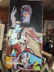 77" Abstract Oil Painting by Wolf Von Frise