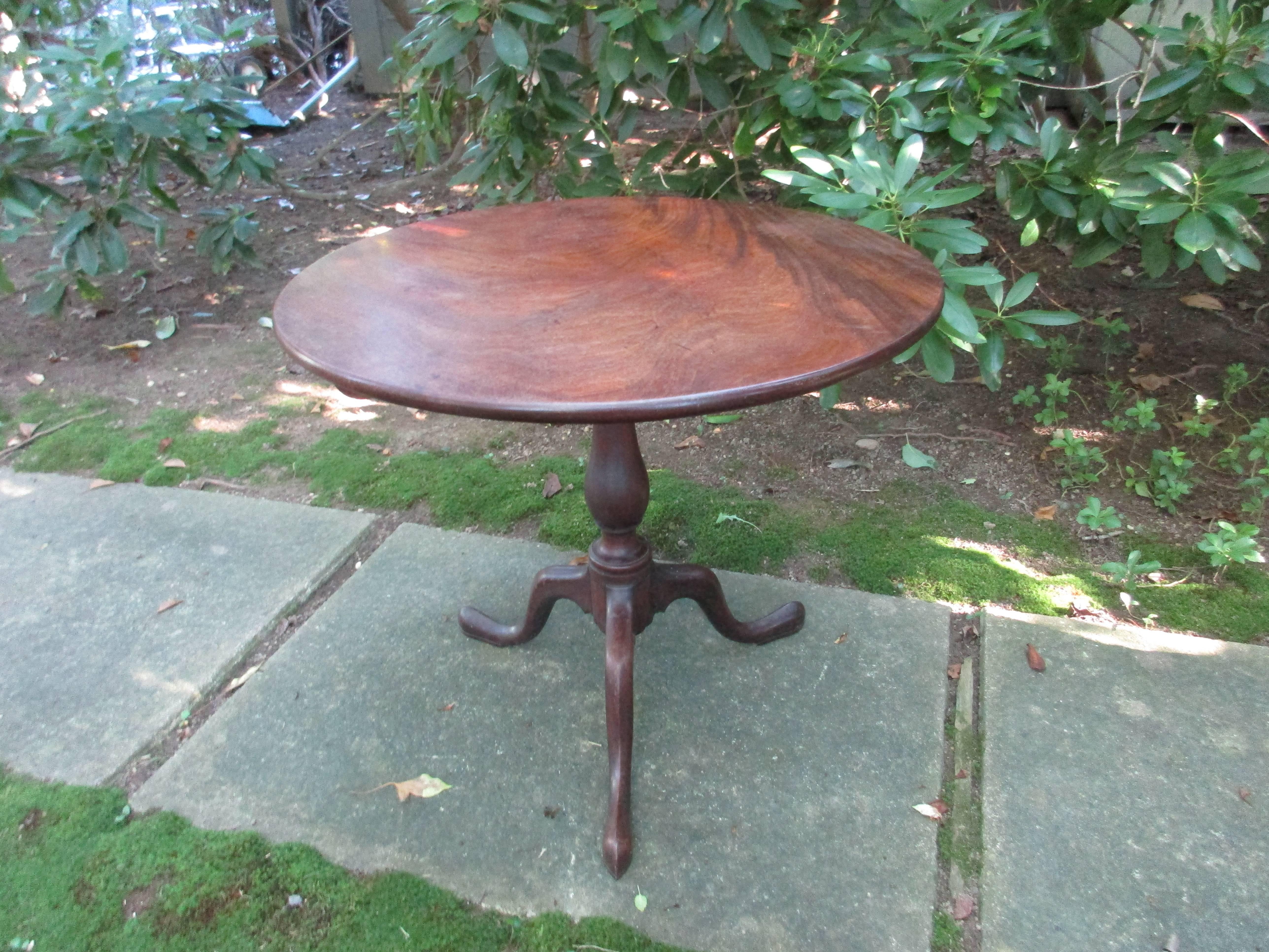 Hand-Crafted 18thc Georgian Mahogany Tilt Top Table For Sale