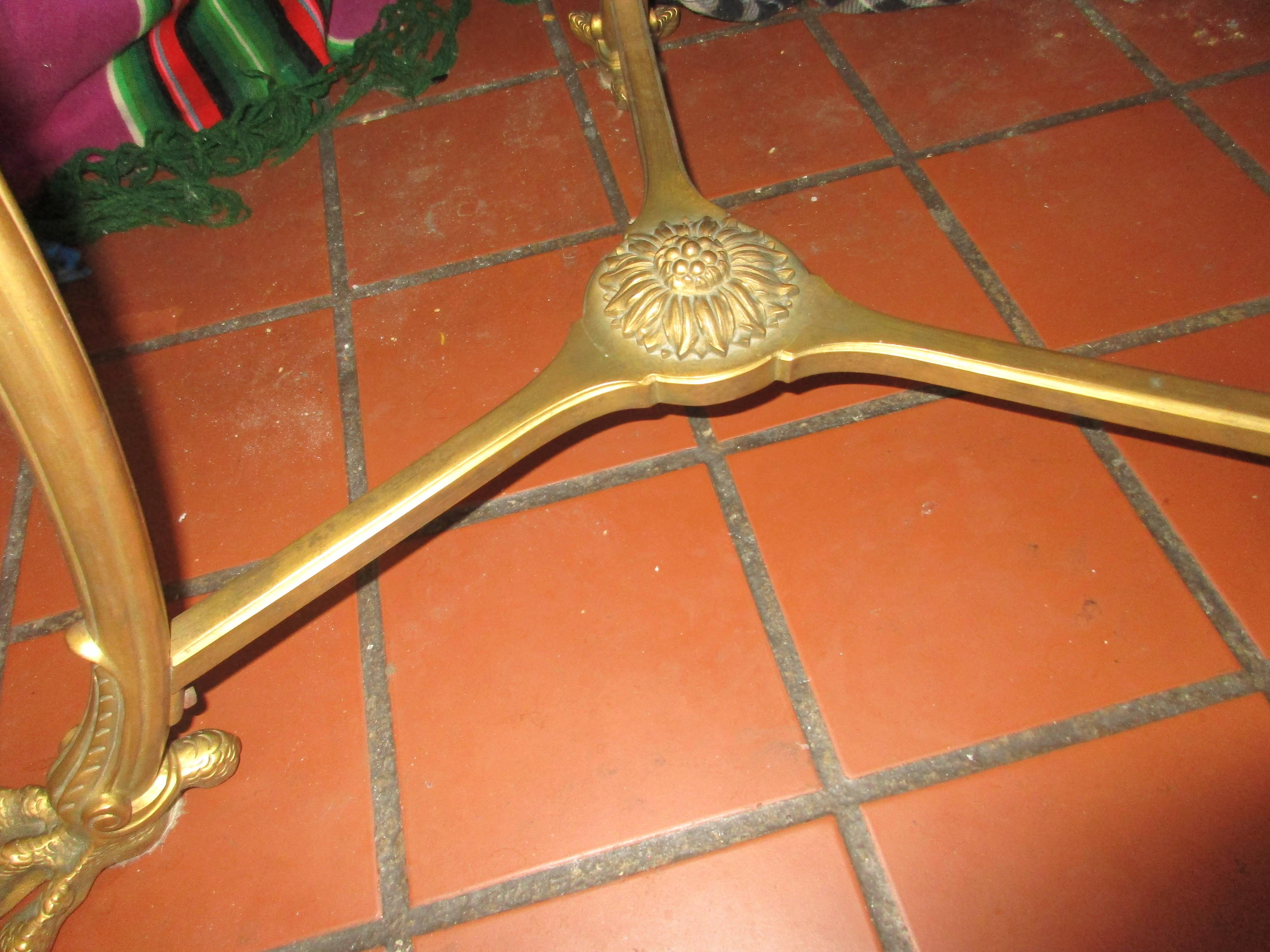 19th Century French Gilt Bronze and Marble Gueridon Table  For Sale