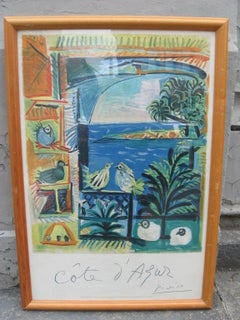 "Cote D'Azur" 1962 lithographic poster after Picasso