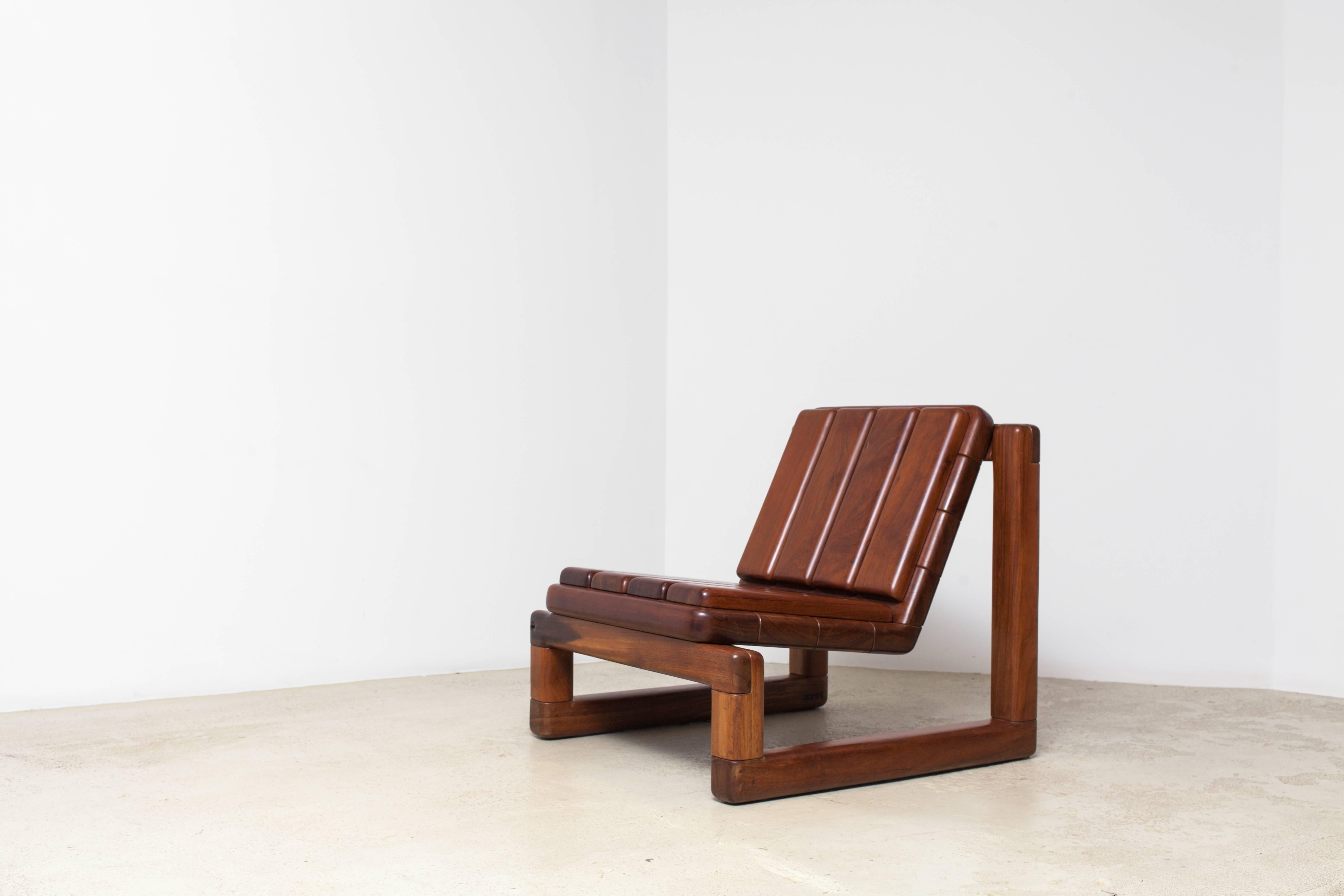 Limited Edition of 1
'Zino' Chair, 2013, handcrafted in reclaimed solid Ipê Wood.
