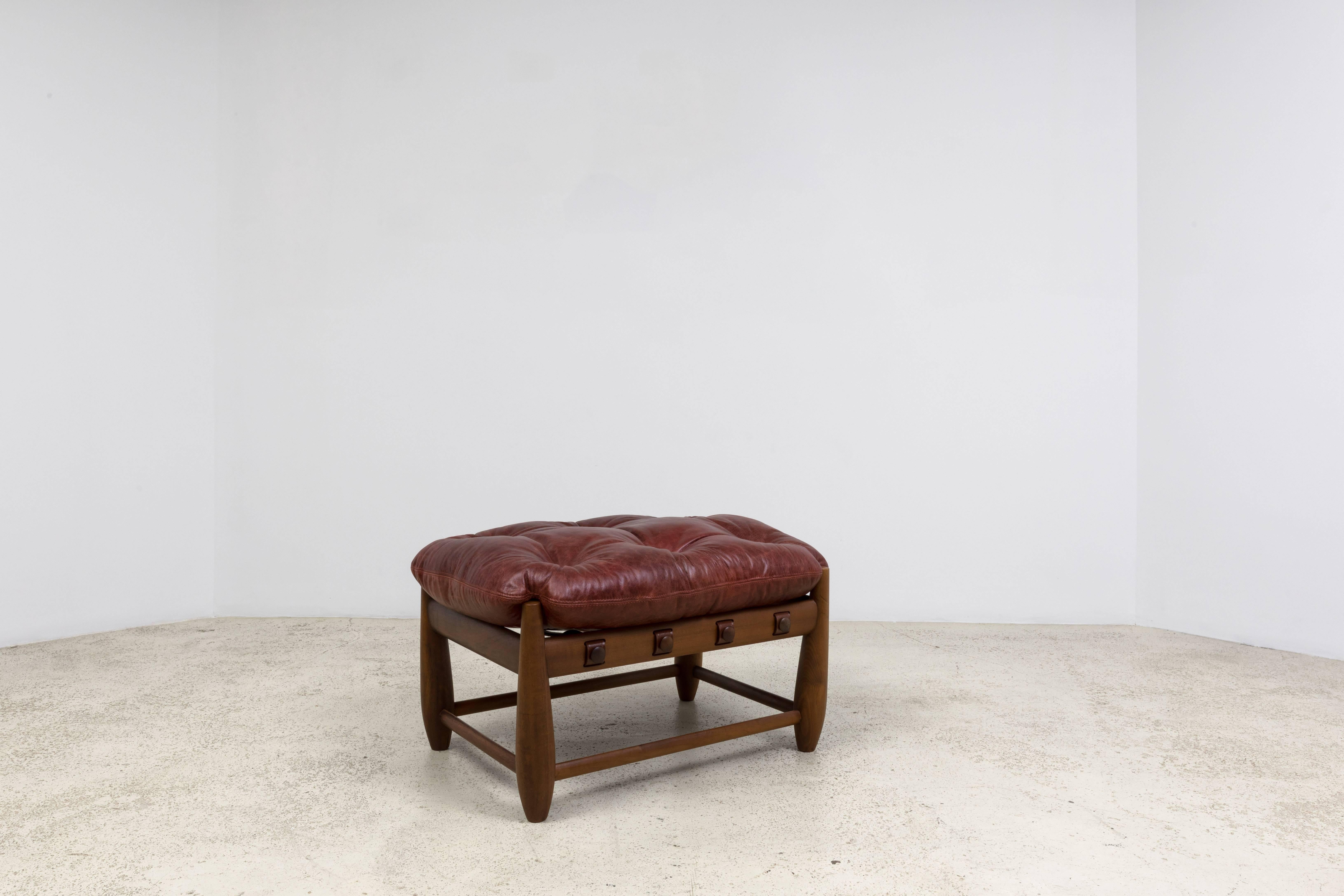 Brazilian Limited-Edition Mole Armchair and Ottoman by Sergio Rodrigues For Sale