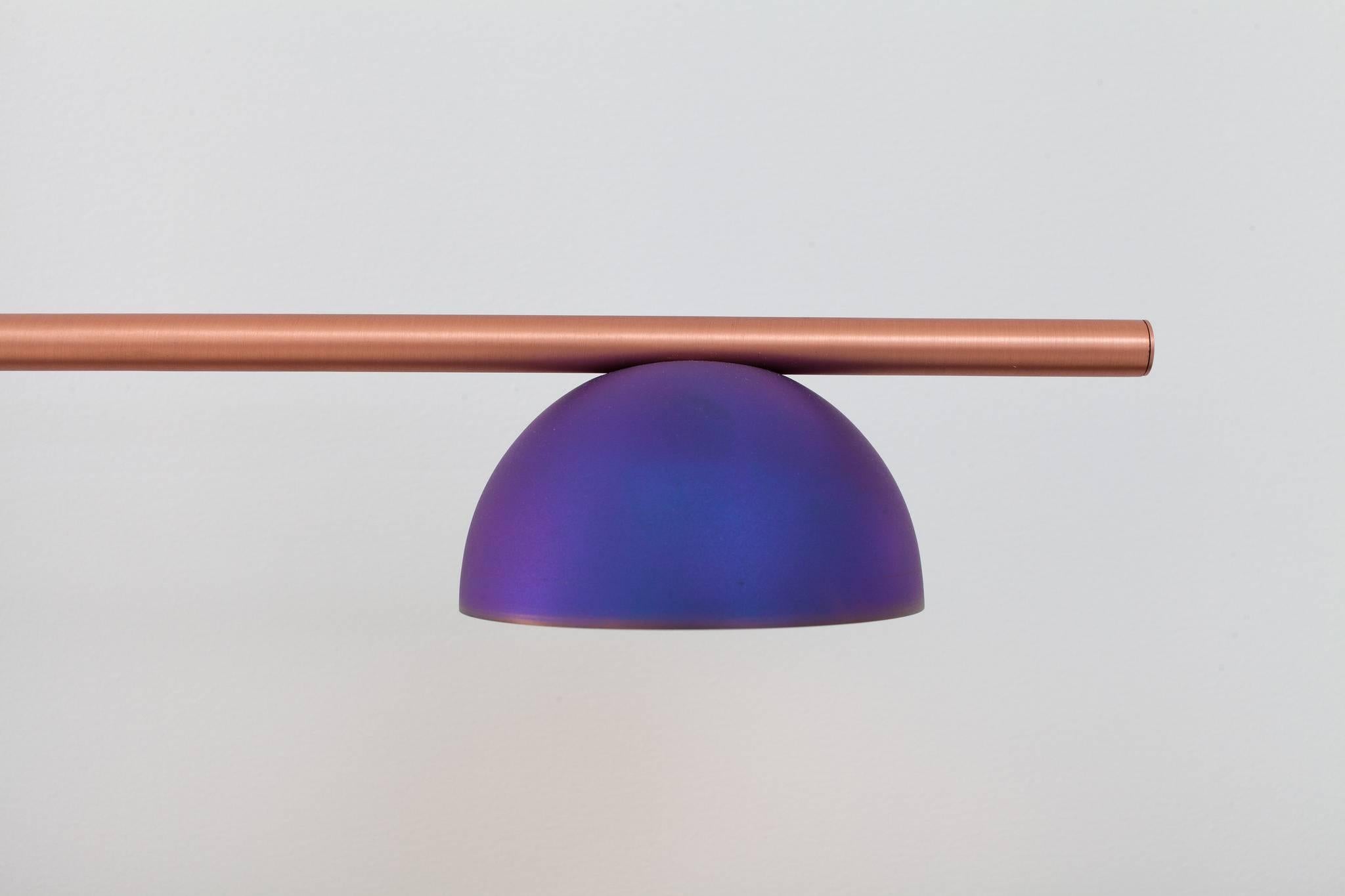 Modern AM Sideboard Lighting in Purple Niobium by Claudia Moreira Salles For Sale