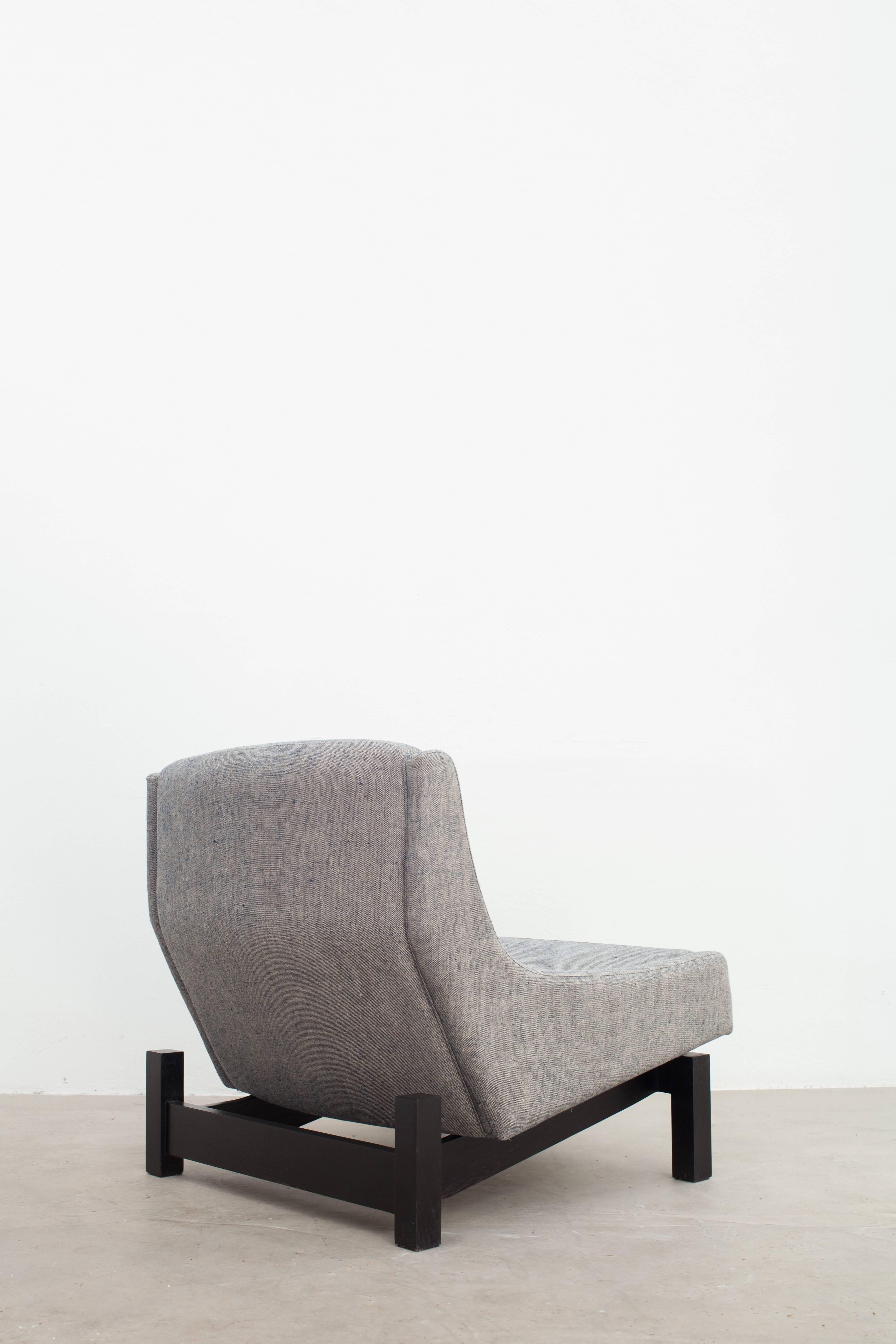 Brazilian Sergio Rodrigues, Parati Lounge Chair and Ottoman, made to order For Sale