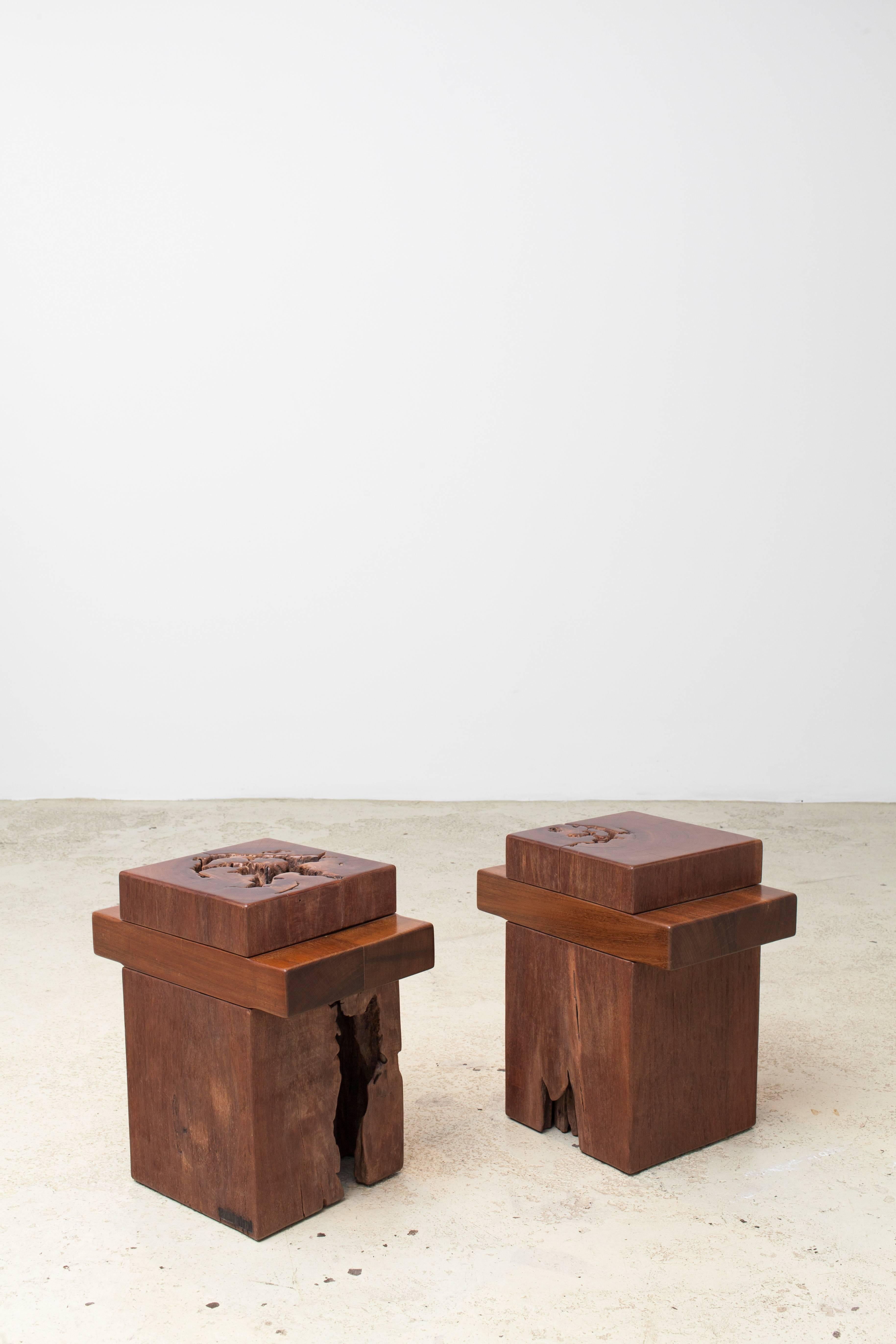Contemporary Zanini De Zanine, Pair of 'Joá' Stools, 2012 For Sale