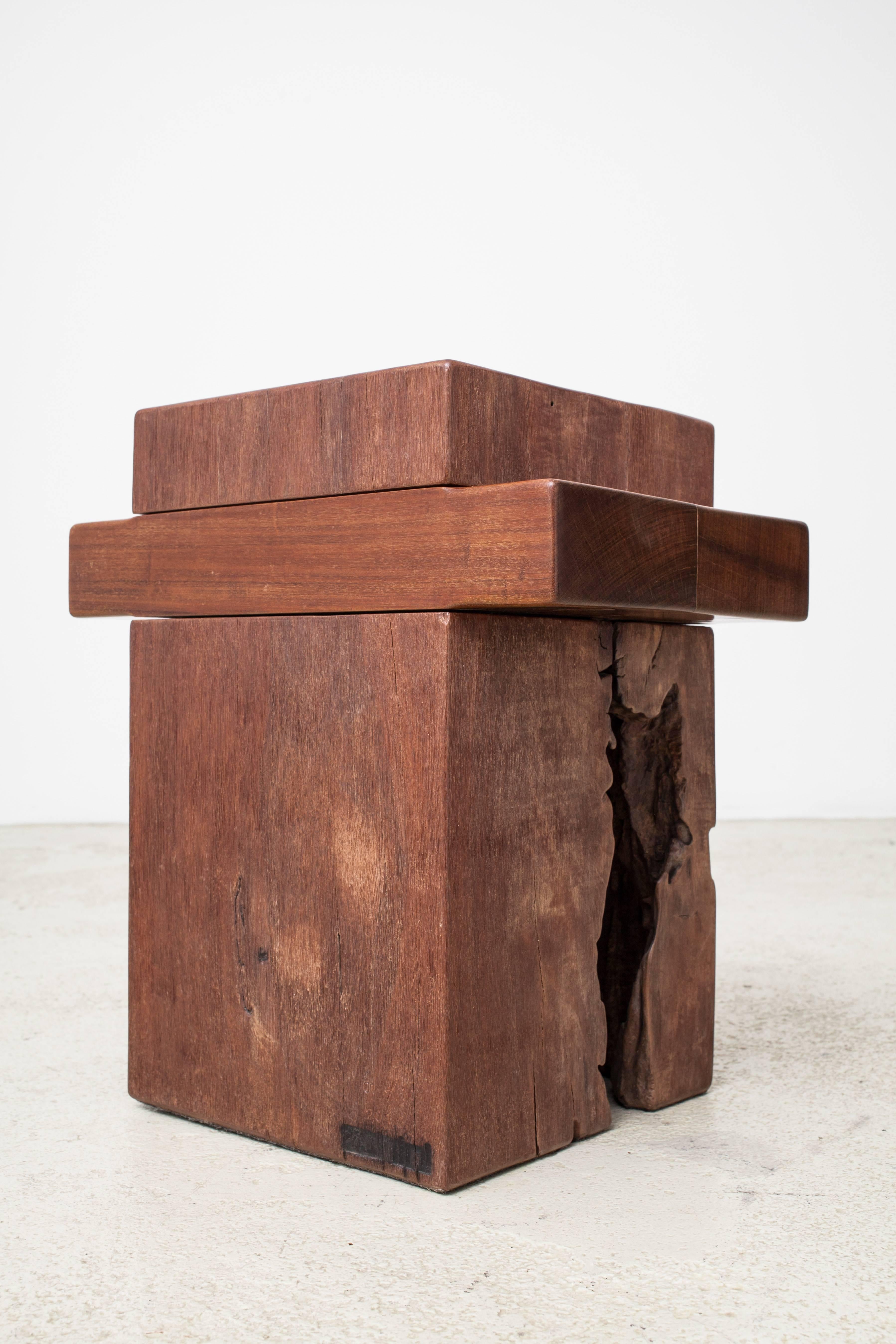 Reclaimed Wood Zanini De Zanine, Pair of 'Joá' Stools, 2012 For Sale
