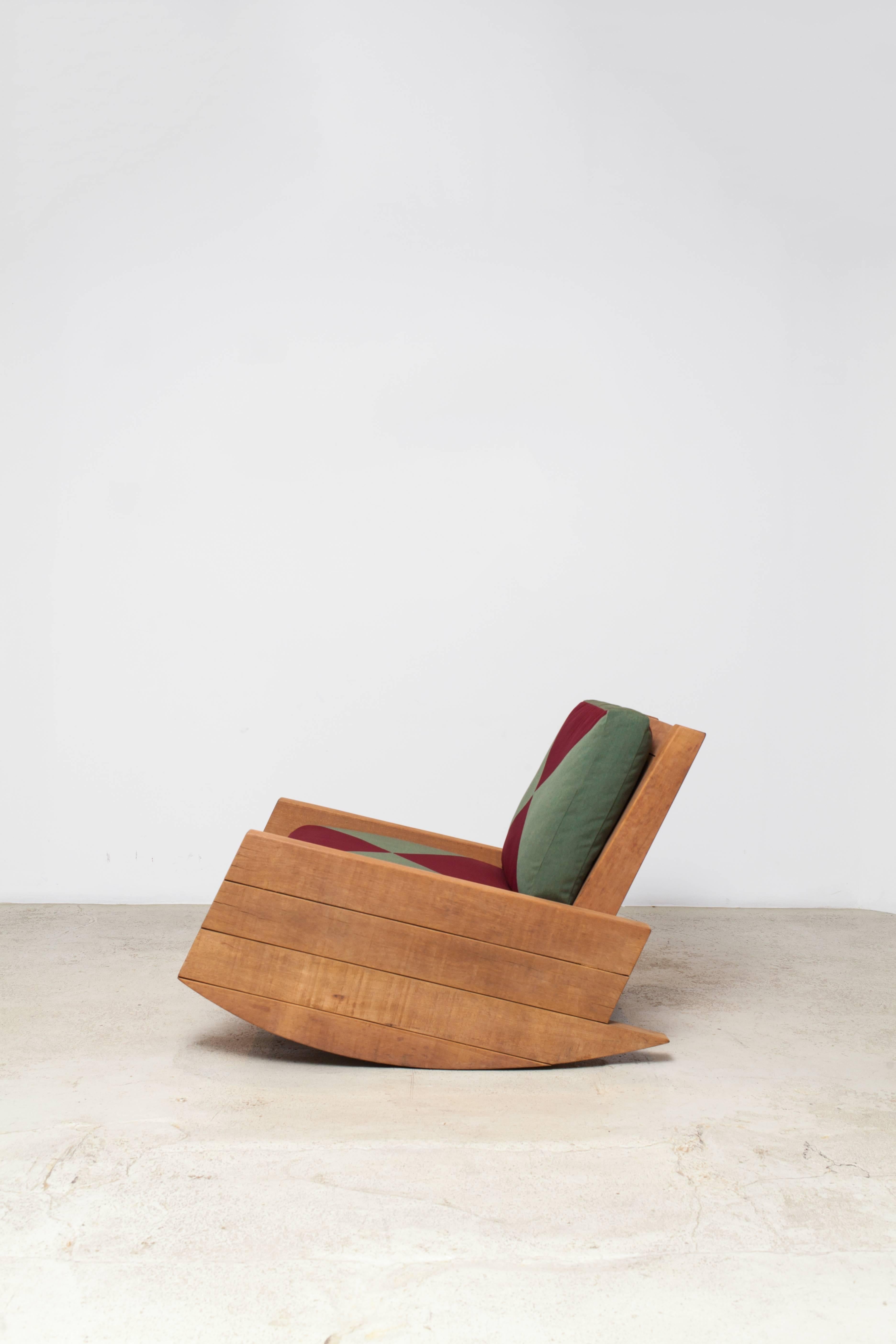 Organic Modern Asturias Rocking Chair by Carlos Motta For Sale