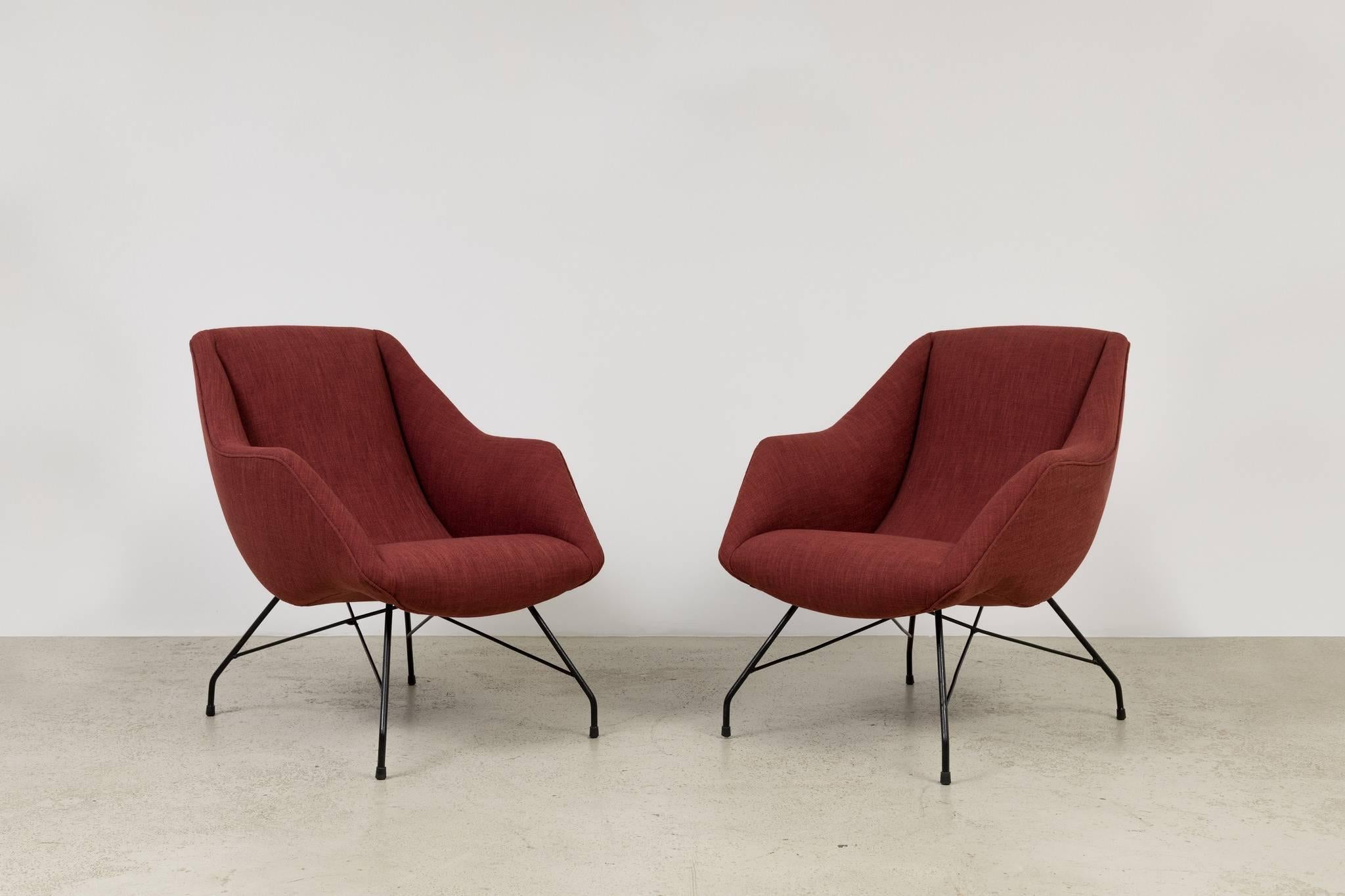 Mid-Century Modern Vintage 1950s Armchairs by Martin Eisler For Sale