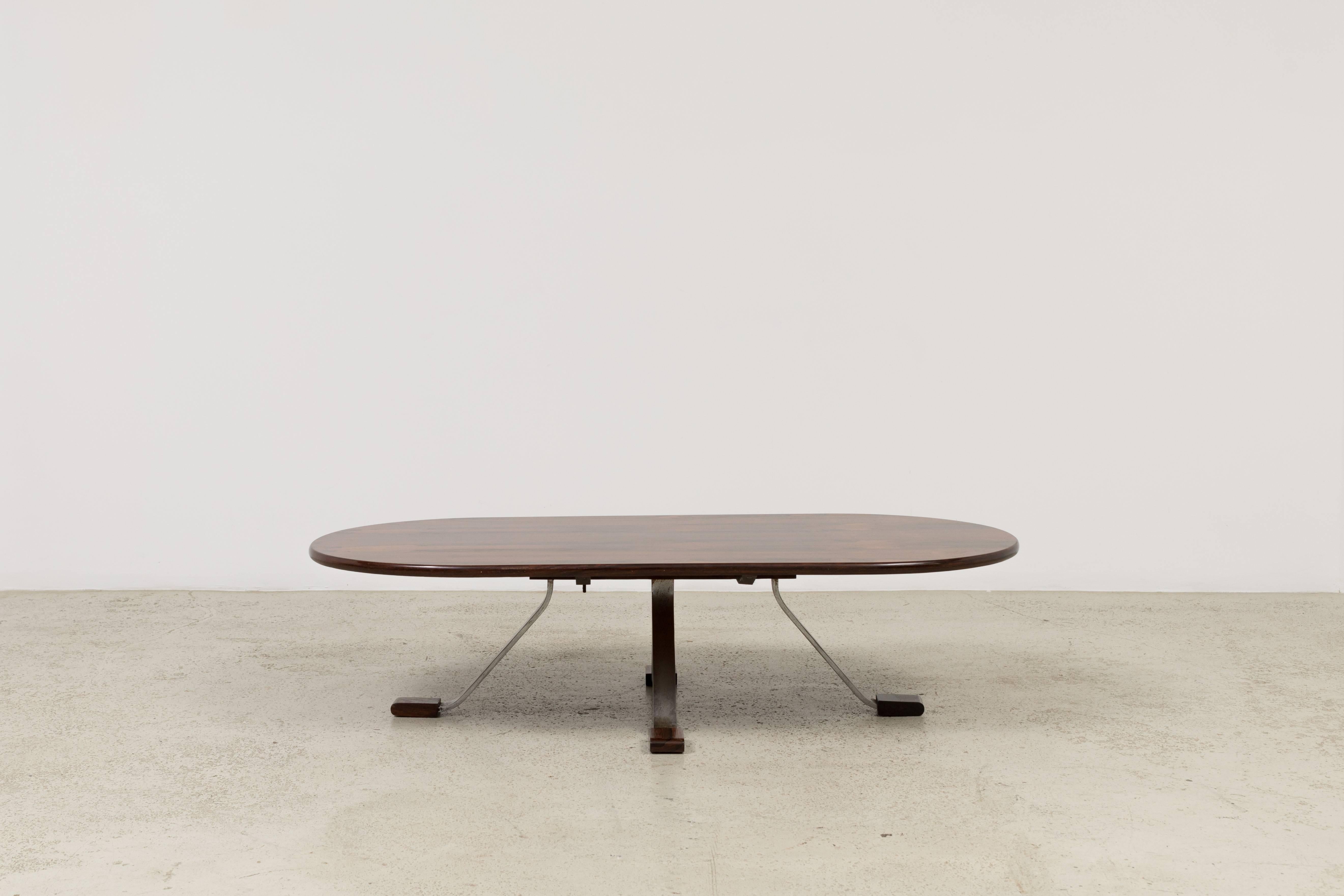 Brazilian Lafer Oval Coffee Table by Percival Lafer For Sale