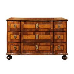 18th Century German Inlaid Commode with Three Drawers