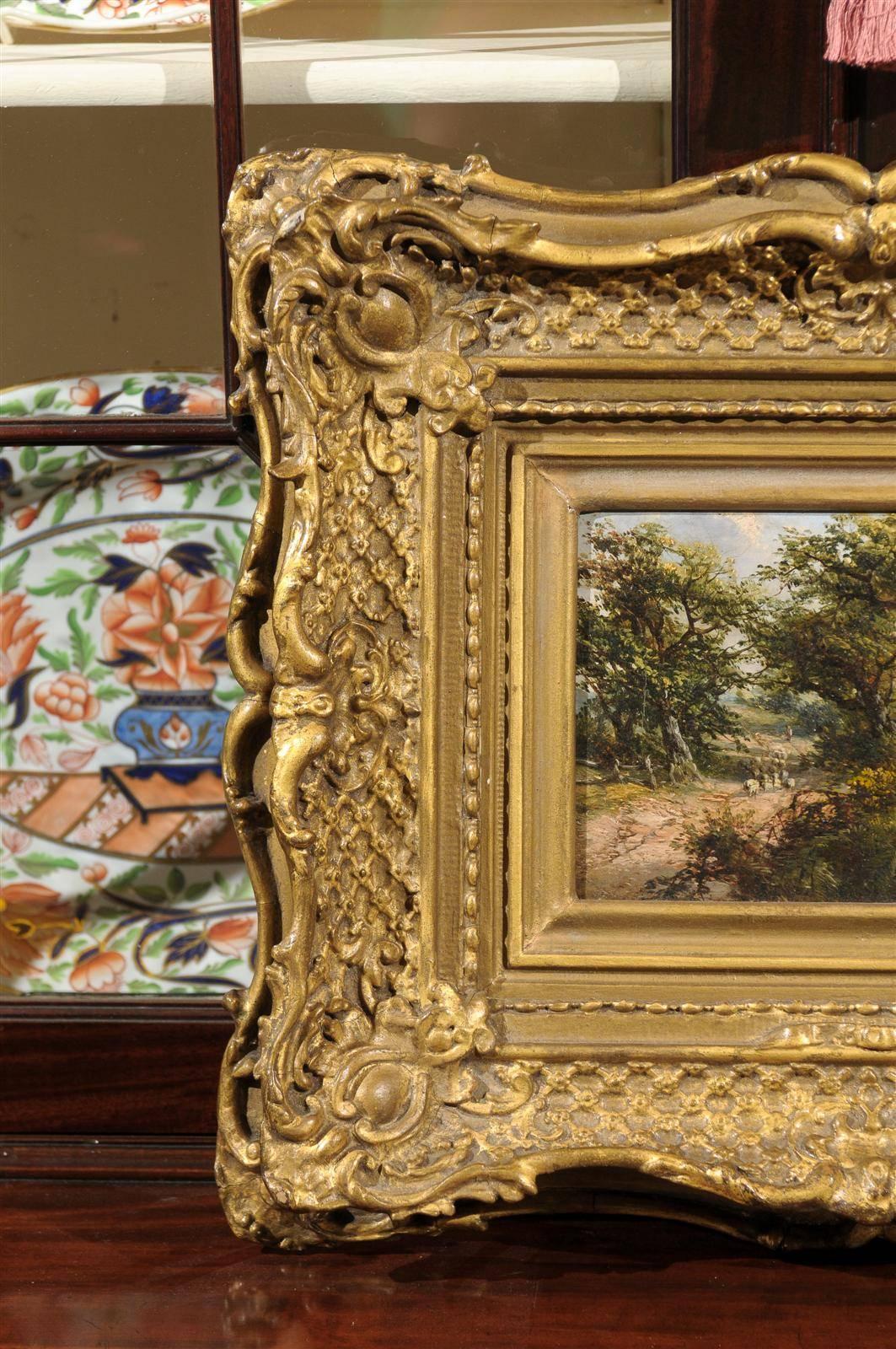 Gilt Framed 19th Century Oil on Canvas Landscape Painting, English 5