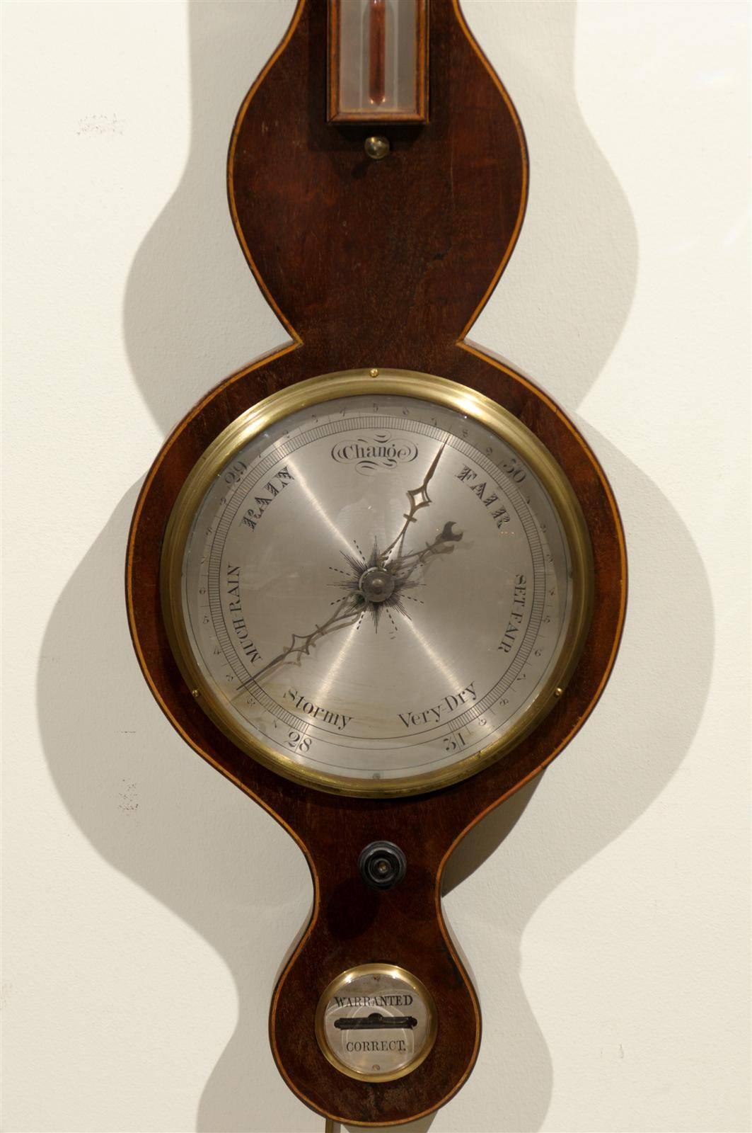18th Century English Banjo Barometer, circa 1780 3