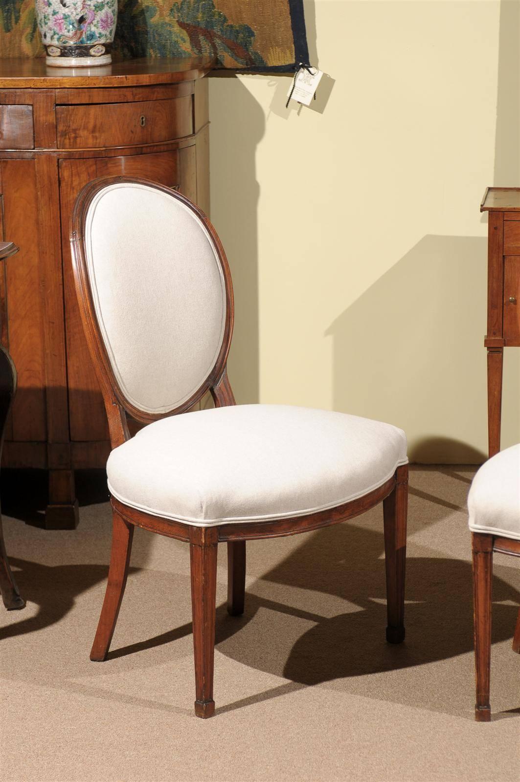 Pair of Louis XVI Period Balloon Back Side Chairs in Beechwood France circa 1780 2