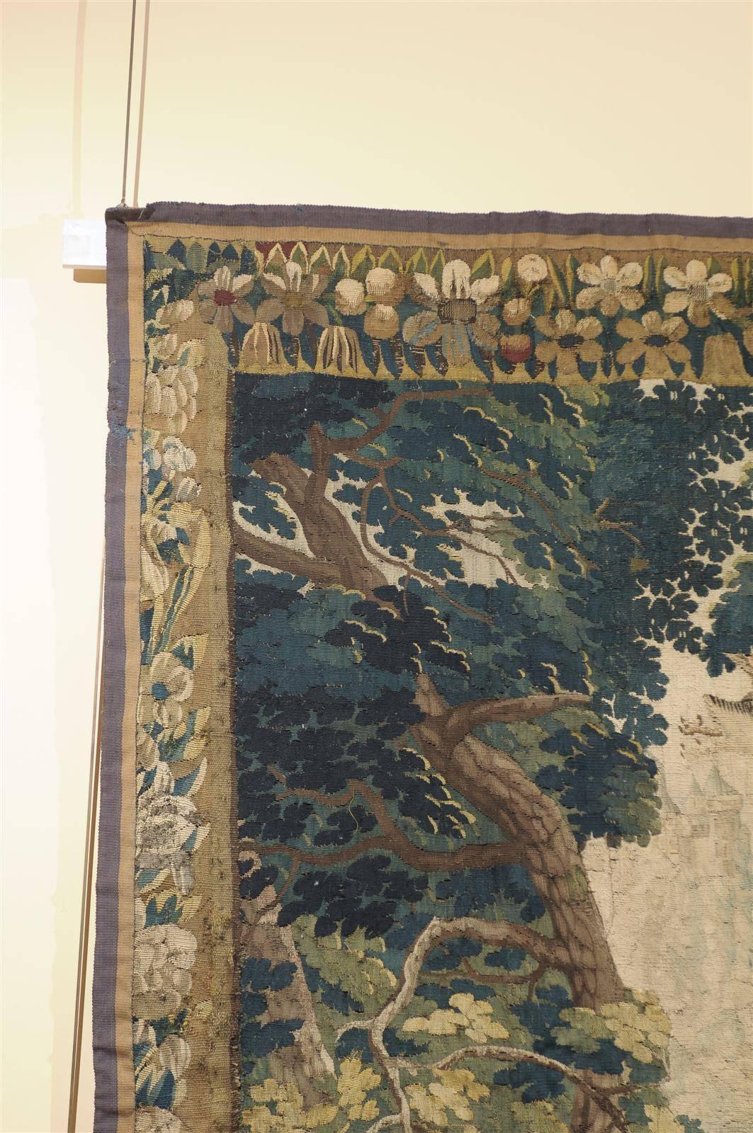 Large 18th Century French Aubusson Tapestry with Bird 1