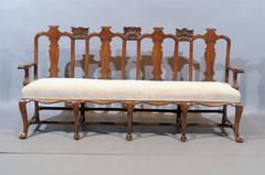 18th Century Queen Anne Settee in Walnut, Holland, circa 1750