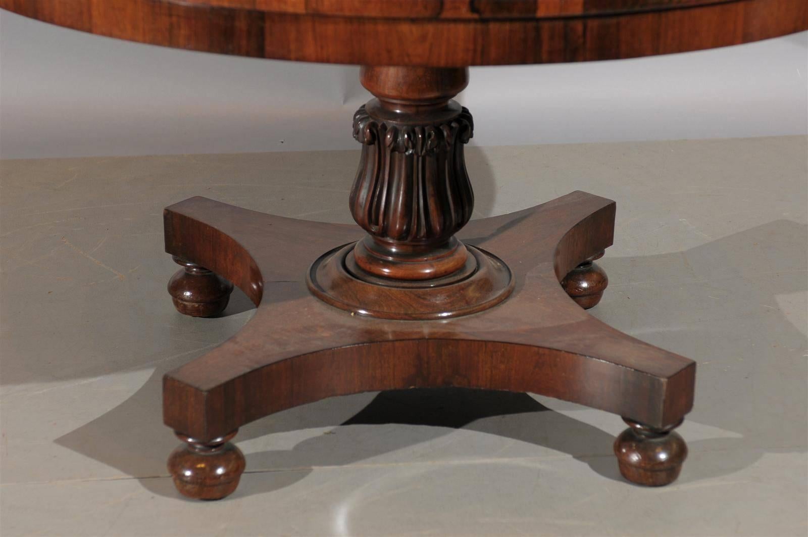 19th Century English Regency Rosewood Center Table 2