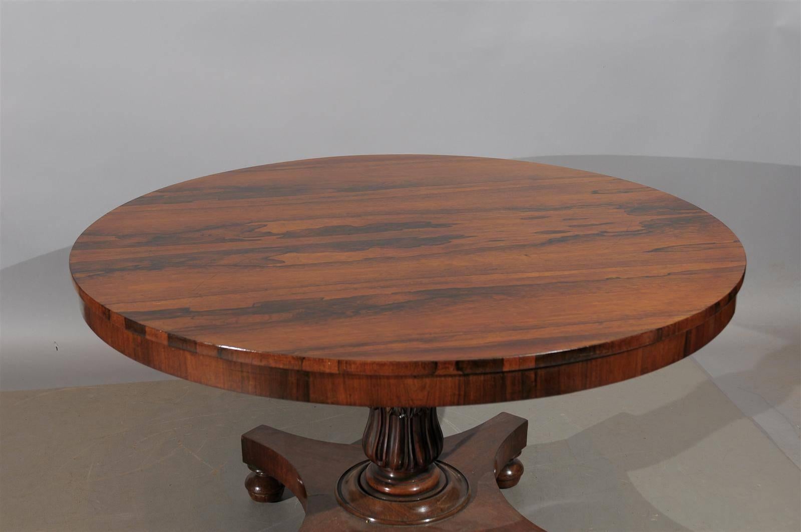 19th Century English Regency Rosewood Center Table 1