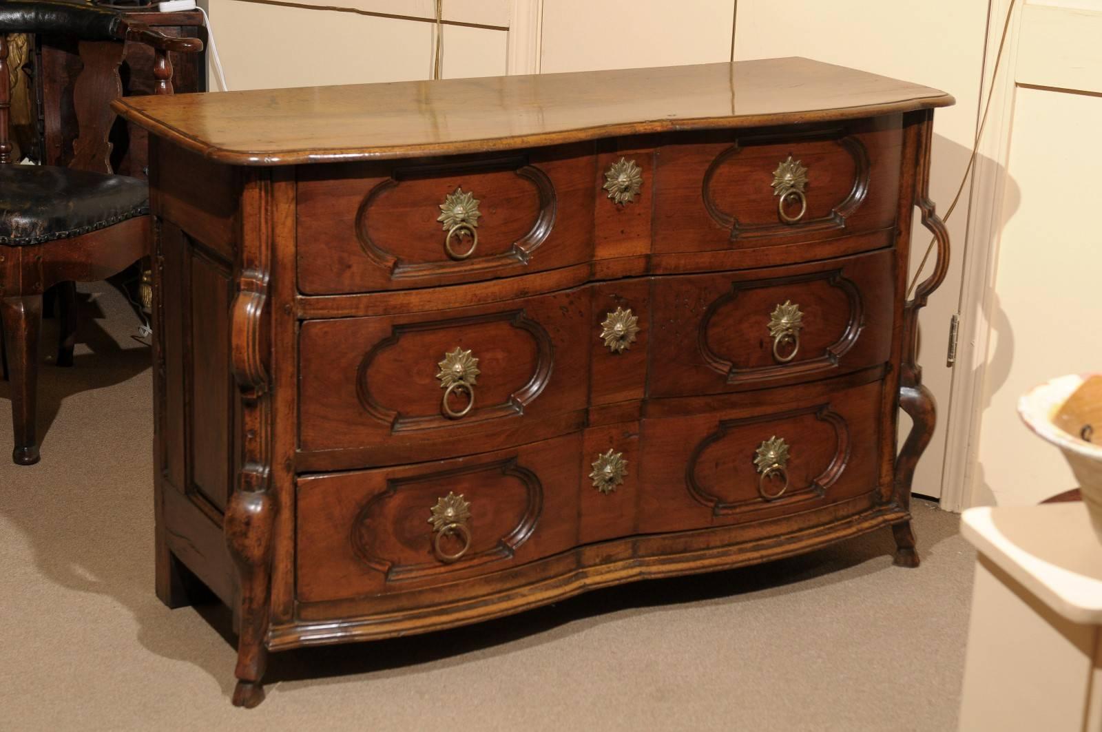 18th Century French Louis XIV Style Walnut Commode 2