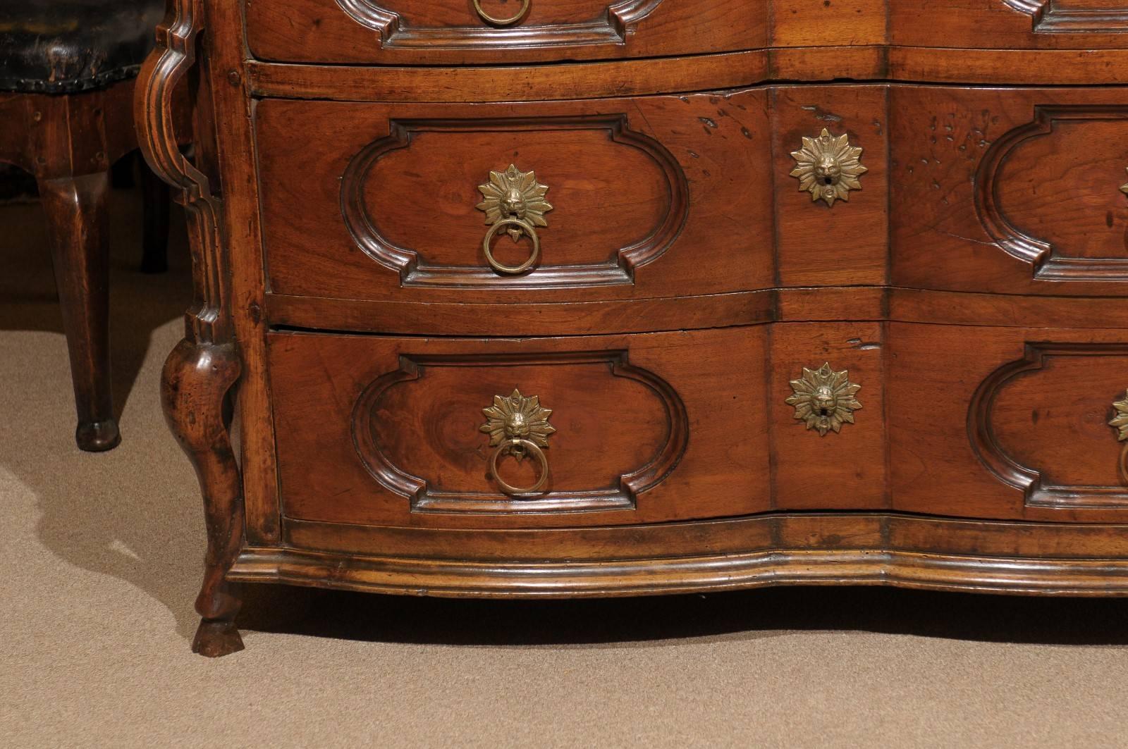 18th Century and Earlier 18th Century French Louis XIV Style Walnut Commode