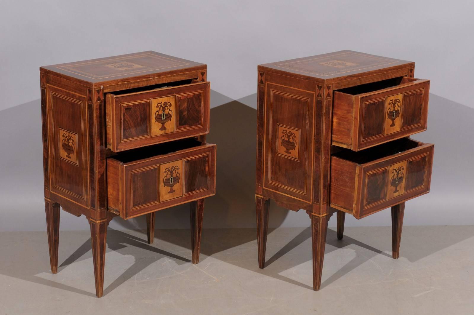Pair of 19th Century Italian Neoclassical Style Commodinis 7