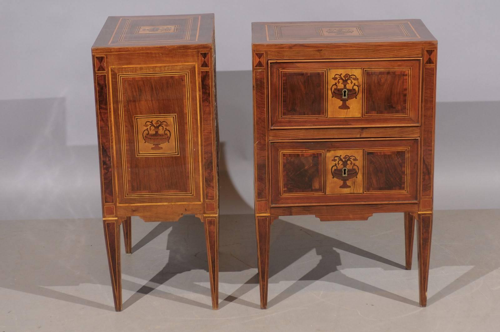 Pair of 19th Century Italian Neoclassical Style Commodinis 6
