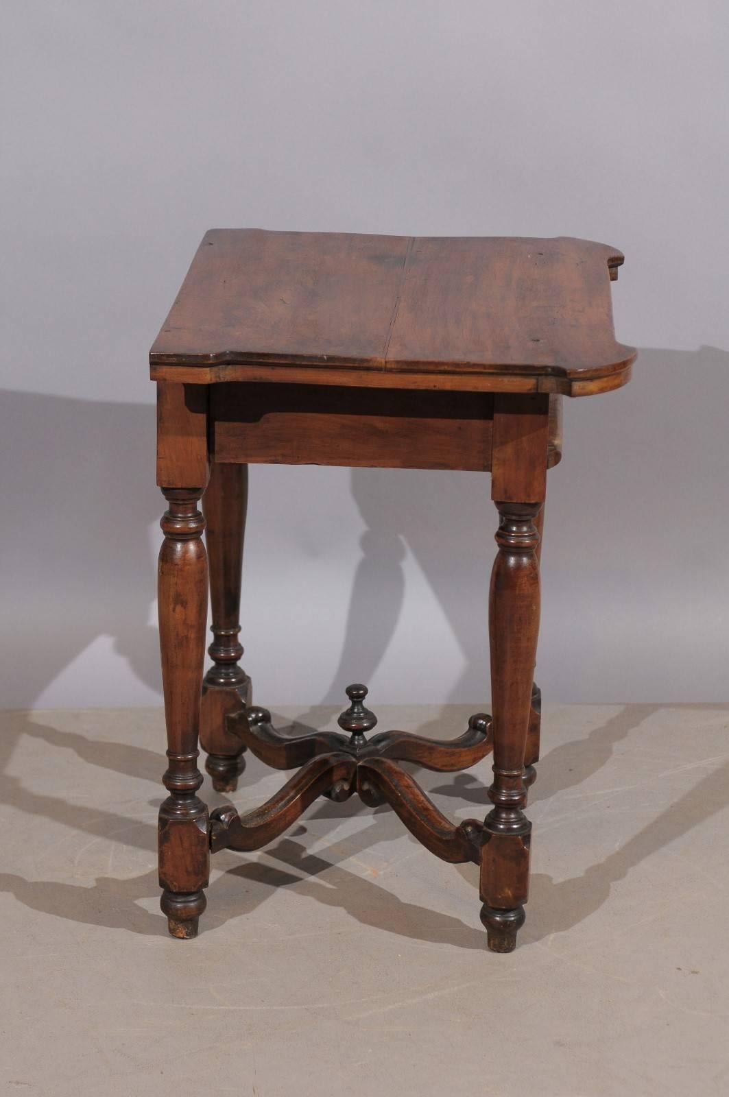 18th Century and Earlier Petite 18th Century Louis XIV Style Walnut Side Table