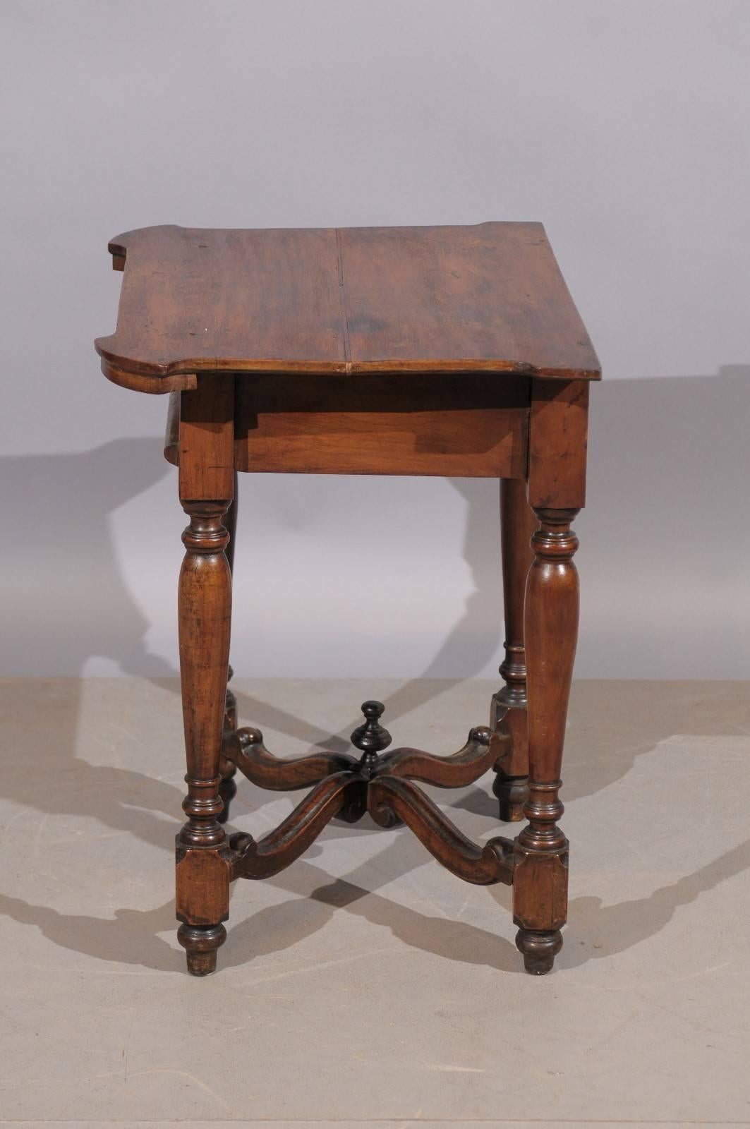 Petite 18th Century Louis XIV Style Walnut Side Table 2