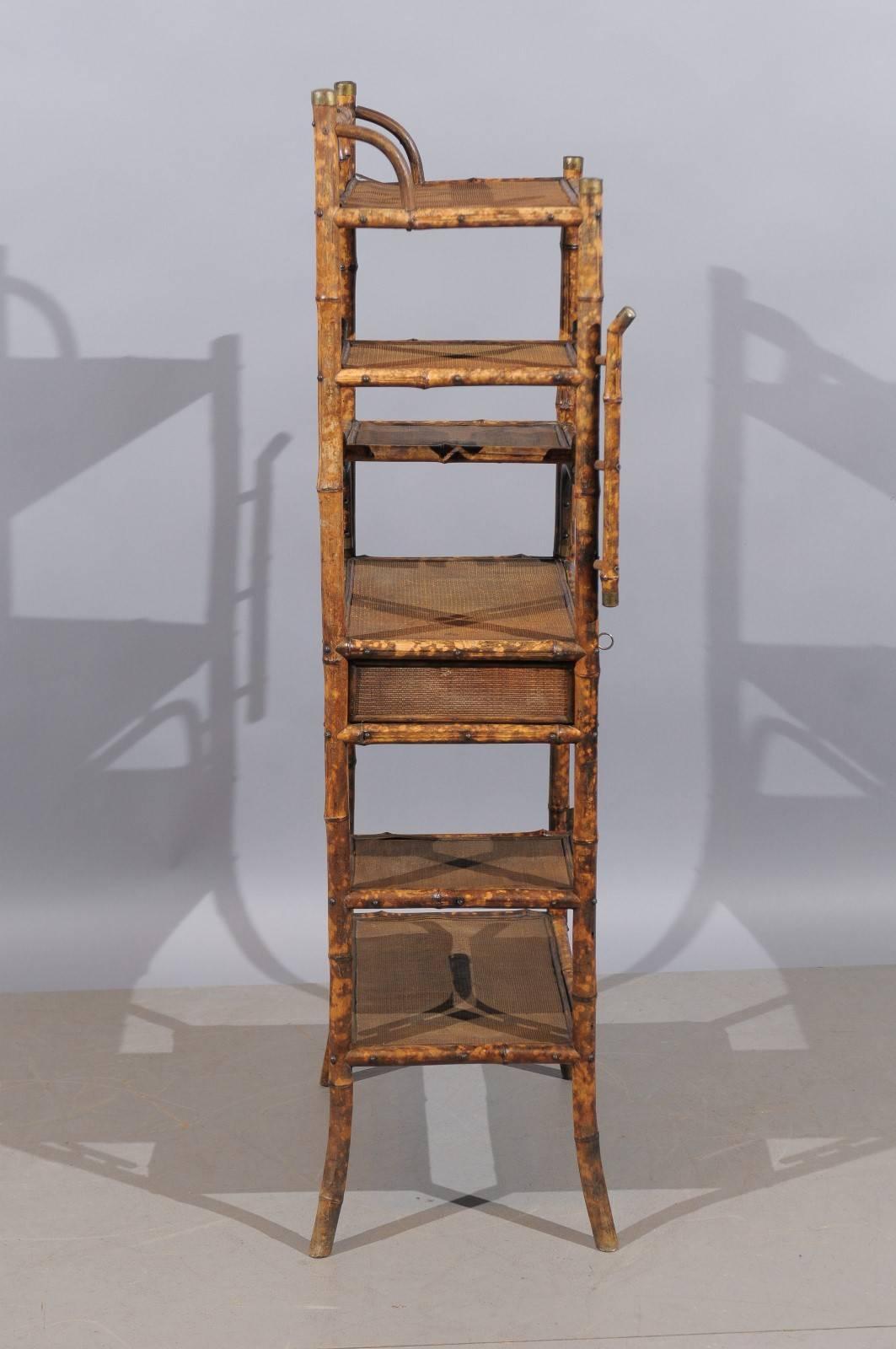 19th Century Continental Bamboo Shelf or Stand 2