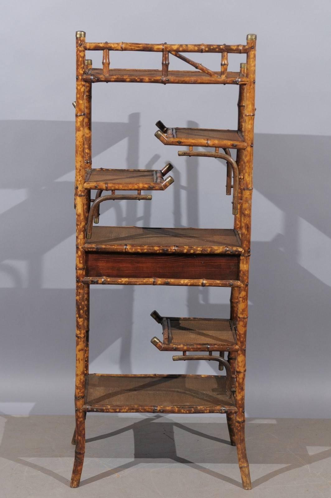 19th Century Continental Bamboo Shelf or Stand 4