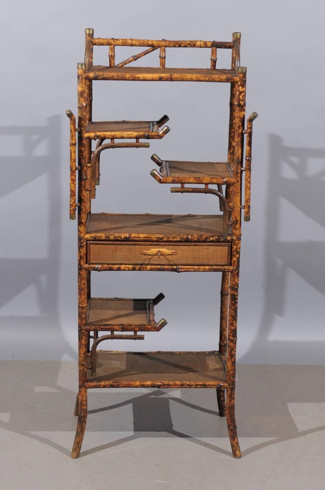 19th Century Continental Bamboo Shelf or Stand 5