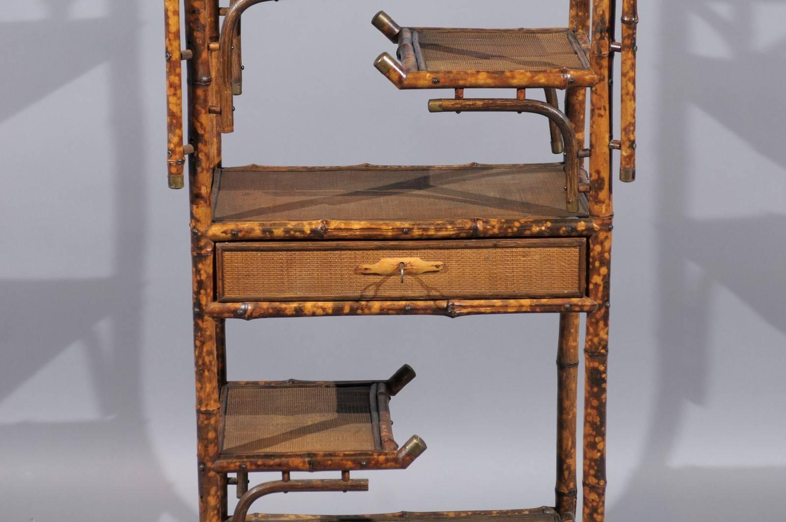 19th Century Continental Bamboo Shelf or Stand 6