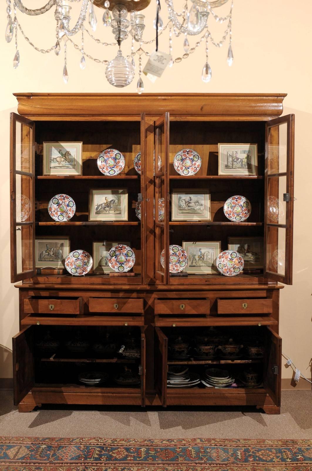 19th Century French Louis Phillippe Walnut Bookcase 3