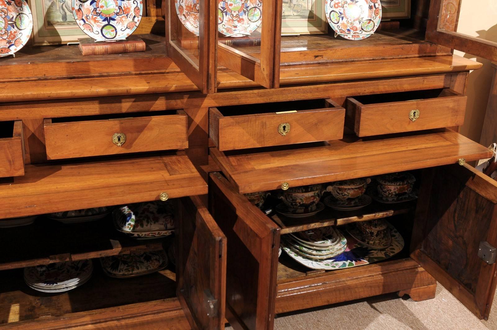 19th Century French Louis Phillippe Walnut Bookcase 5