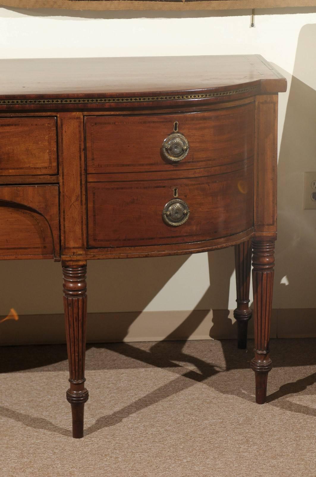 Early 19th Century English Regency Sideboard with Brass Inlay 5