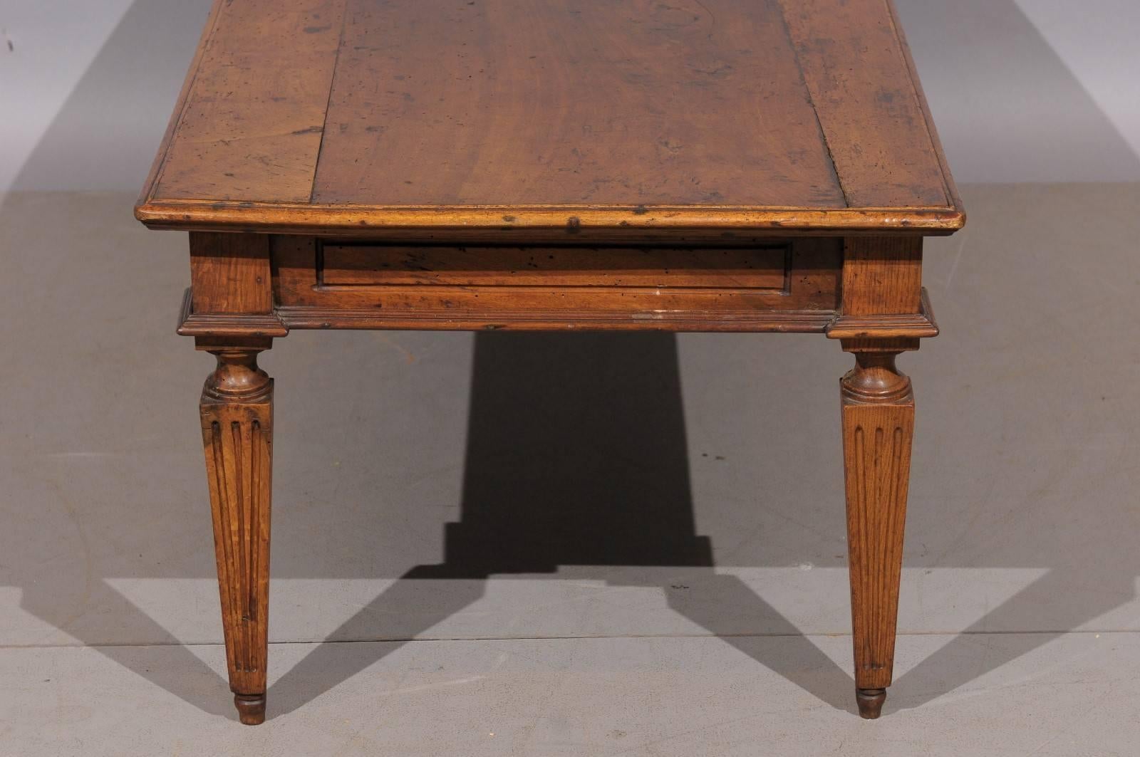 19th Century Italian Neoclassical Style Walnut Coffee Table