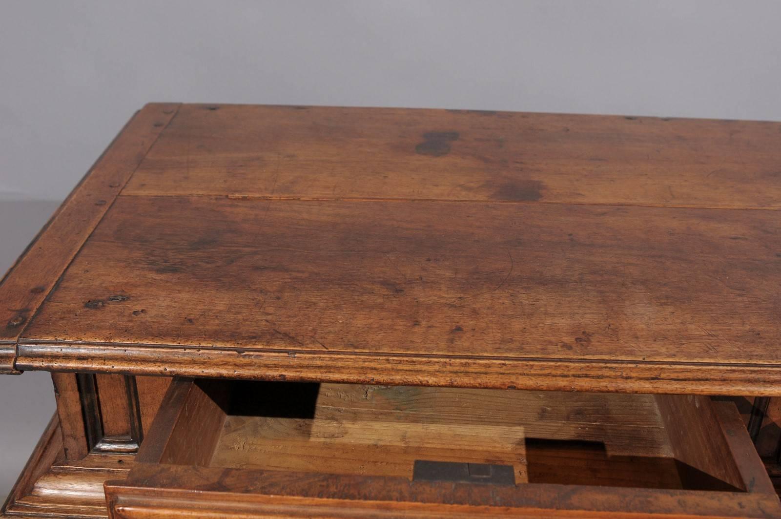 Louis XIV Walnut Buffet with Two Drawers and Doors, France, 18th Century 3