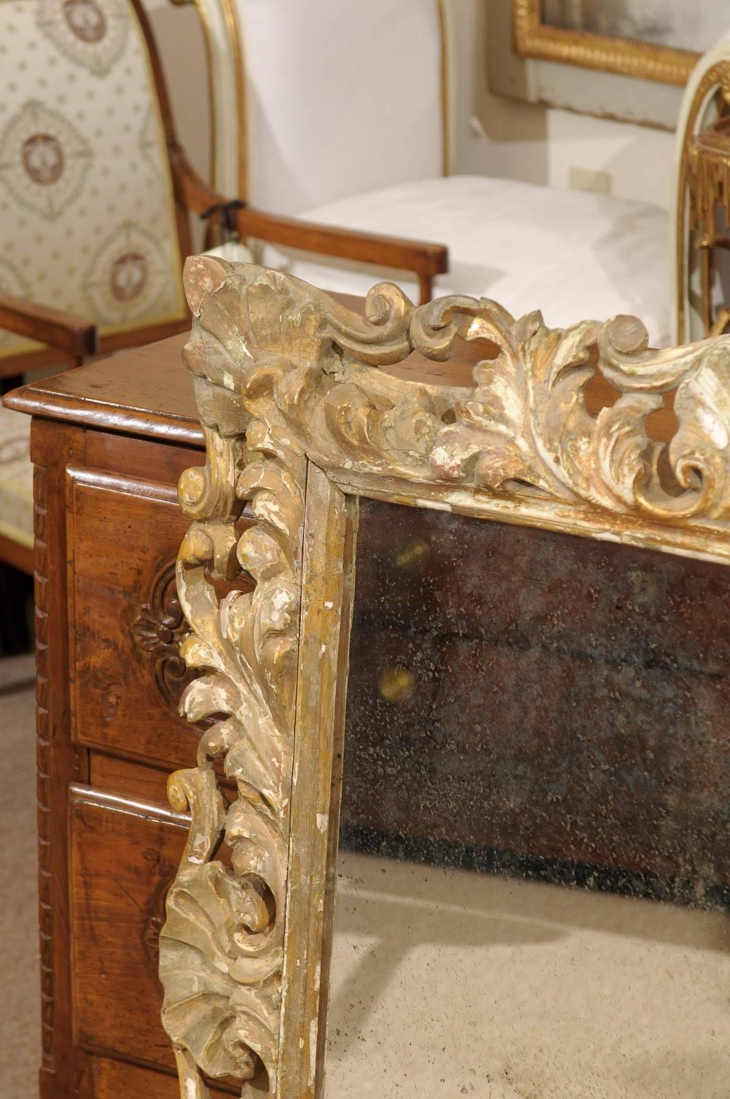 Rococo Style Italian Gilt-Wood Mirror, 19th Century In Excellent Condition In Atlanta, GA