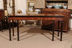 19th Century English Hepplewhite Style Mahogany Server with Satinwood Inlay