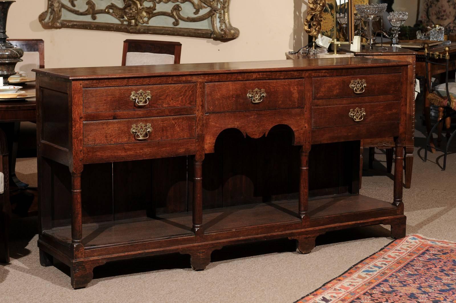 19th Century English Oak Dresser Base or Server 4