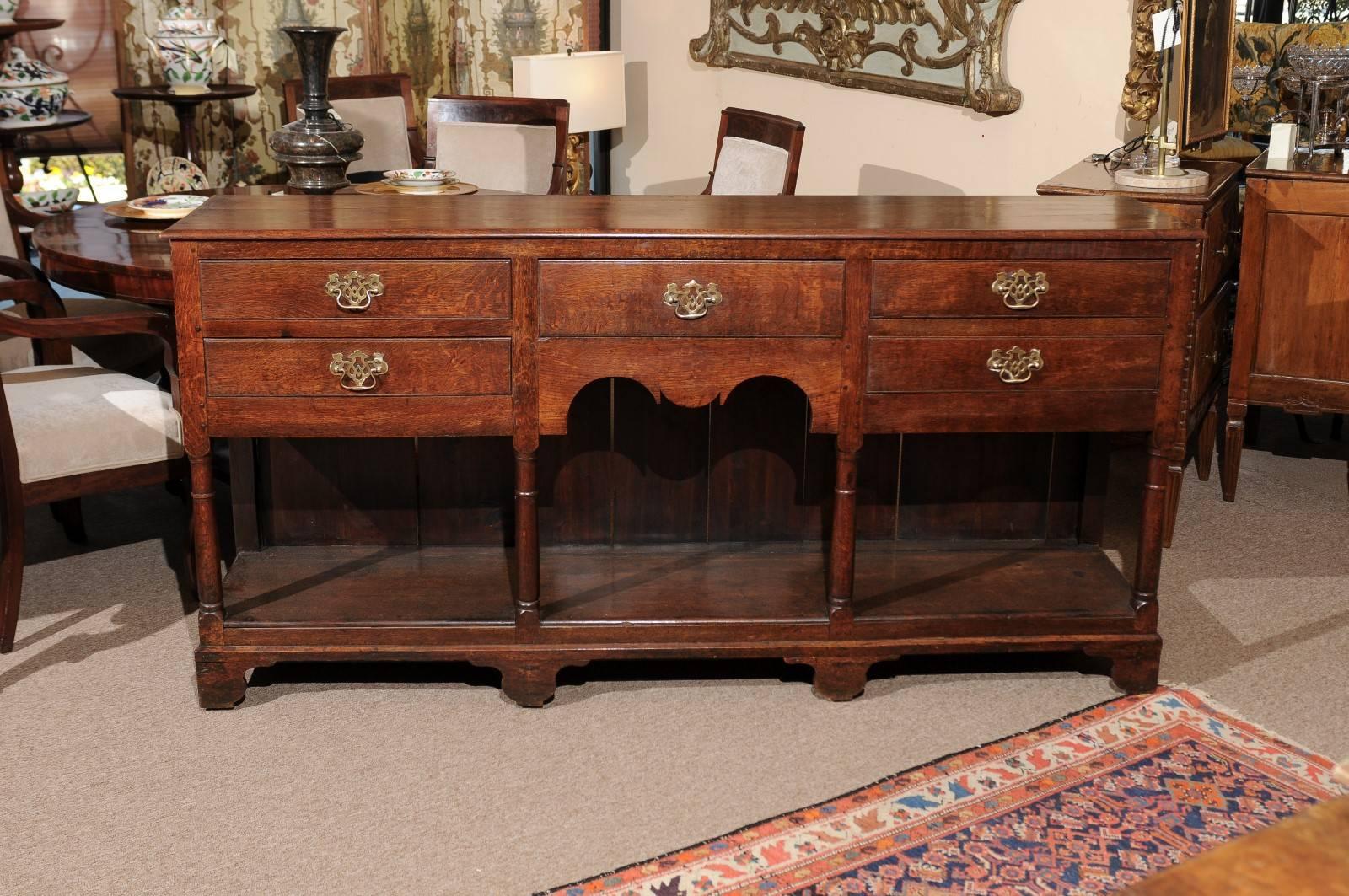 19th Century English Oak Dresser Base or Server 5