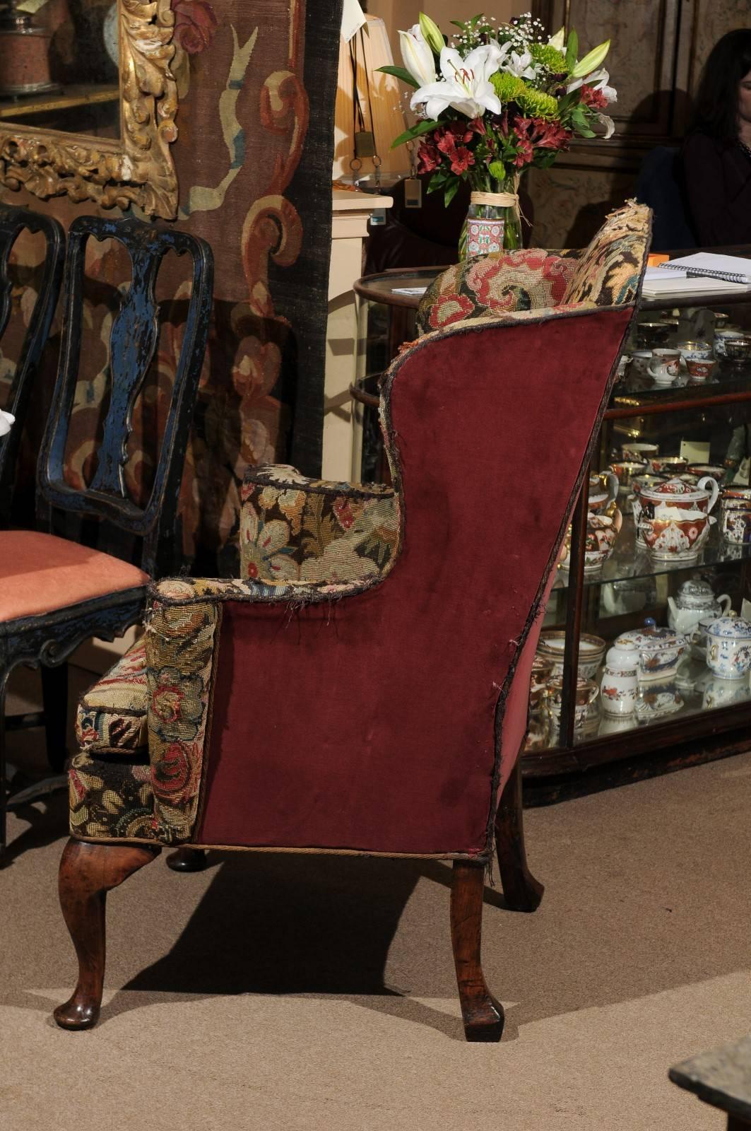 tapestry wingback chair