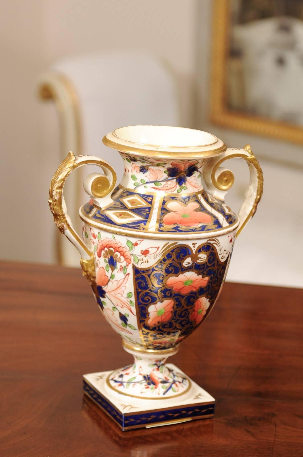 Porcelain Set of 3 19th Century English Garniture Set For Sale