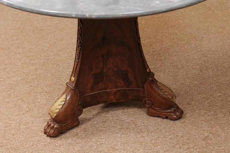 French Empire Mahogany Centre Table with Bronze Dore Mounts, Early 19th Century For Sale 2