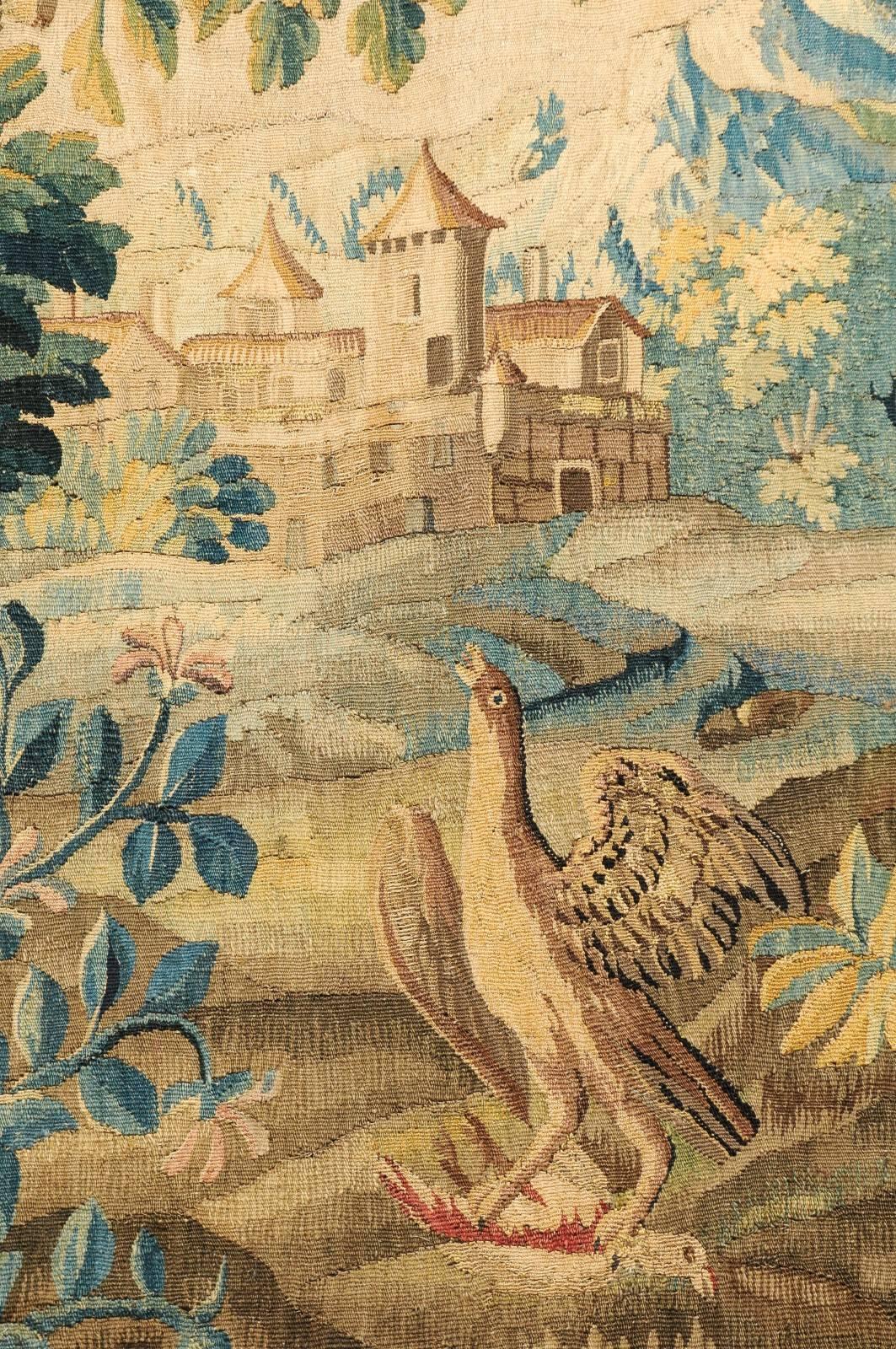 18th Century French Verdure Tapestry of Village through Trees 2