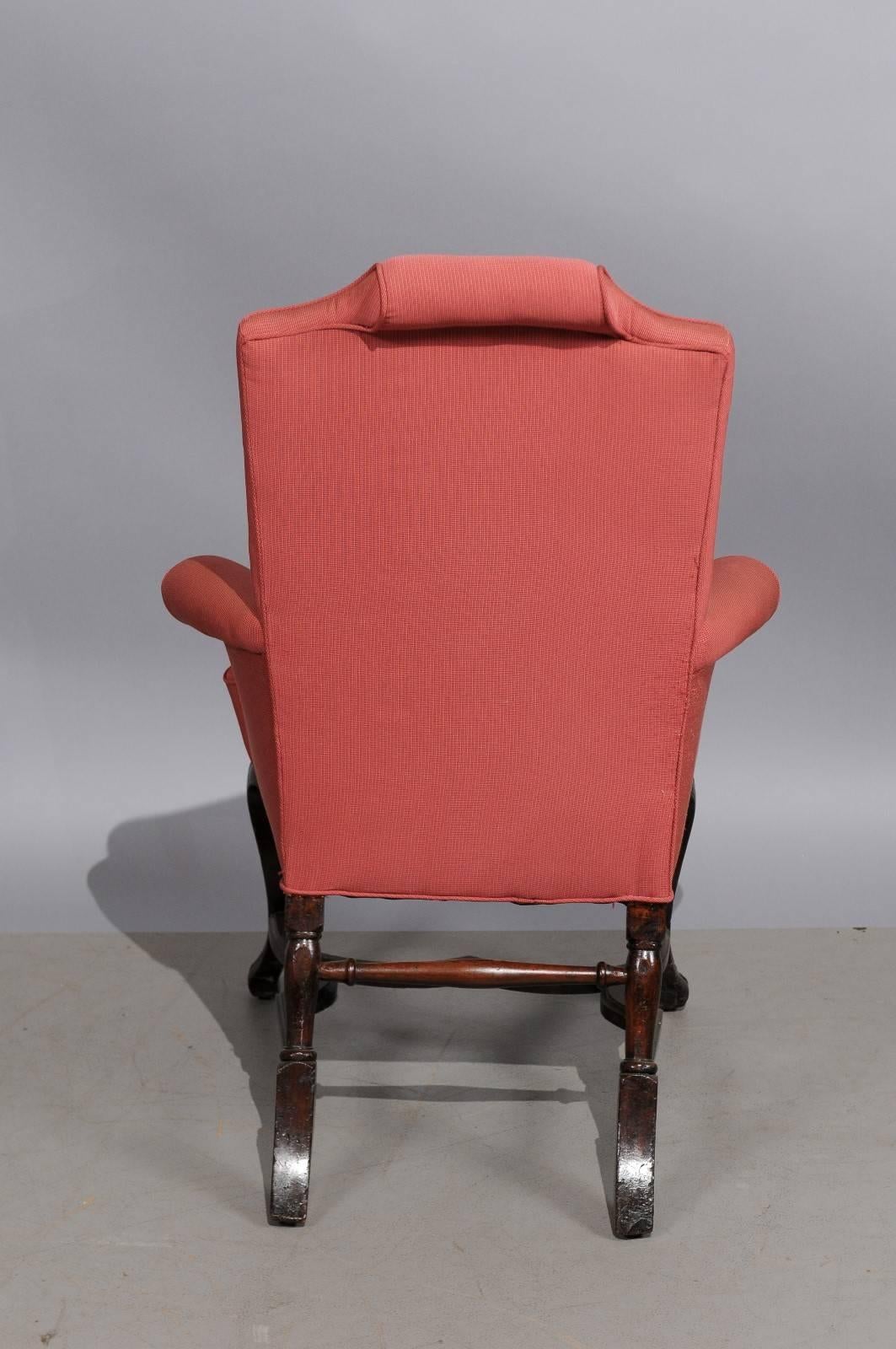 William & Mary Englischer Sessel aus Nussbaumholz aus dem frühen 18. Jahrhundert im Angebot 1
