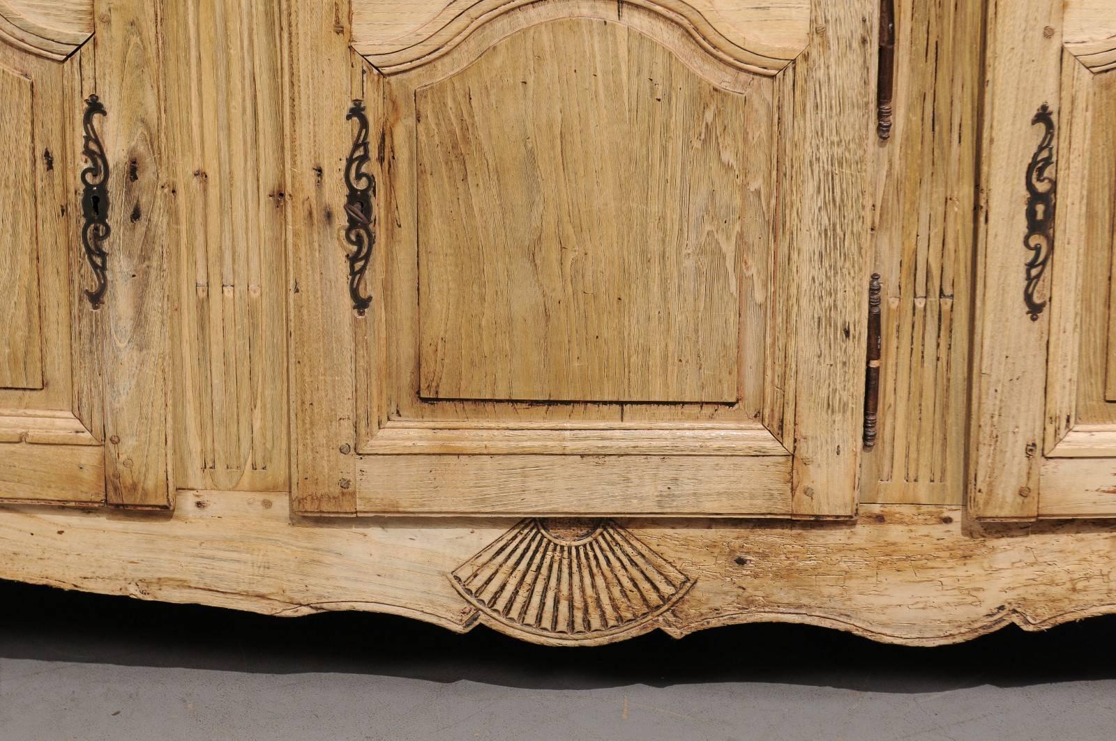 French Louis XV and XVI Transitional Style Oak Enfilade with Bleached Finish 5