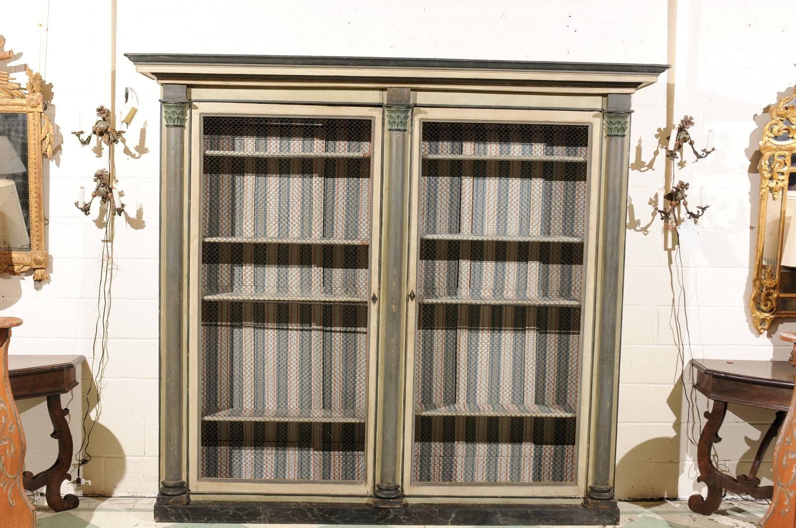 Neoclassical Style French Bookcase with Columns, circa 1880 1