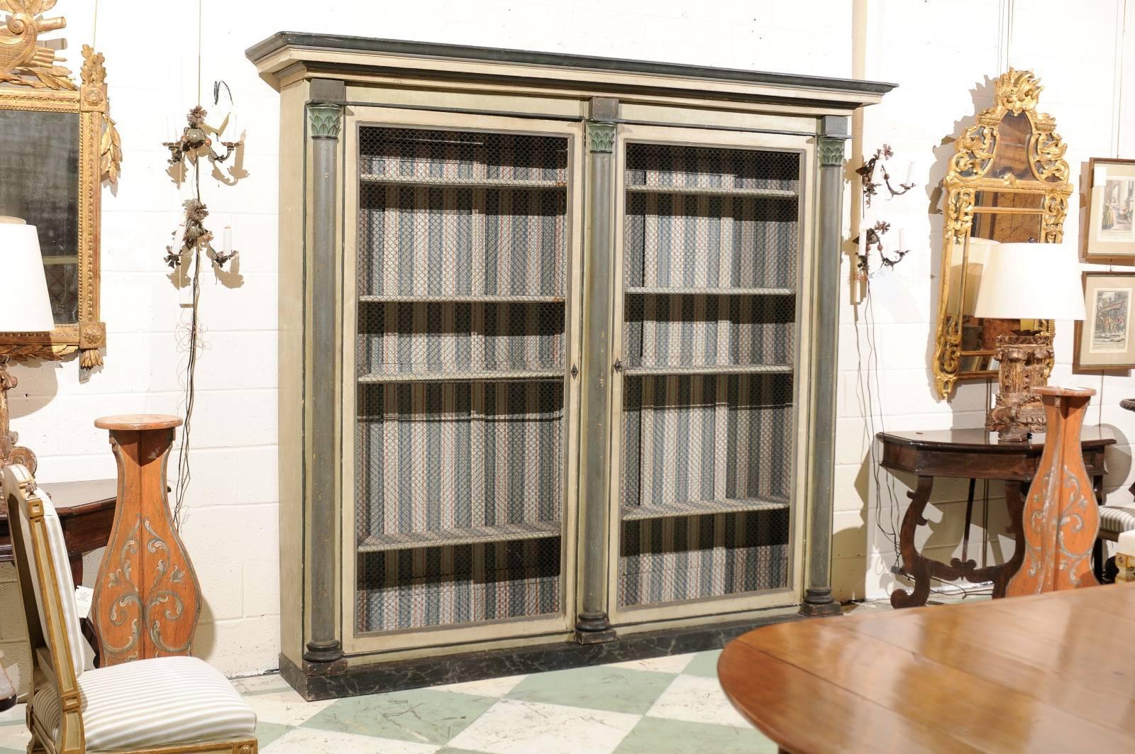 Neoclassical Style French Bookcase with Columns, circa 1880 In Excellent Condition In Atlanta, GA
