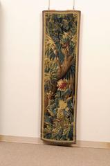 Narrow 18th Century, French Aubusson Tapestry with Tree and Flower